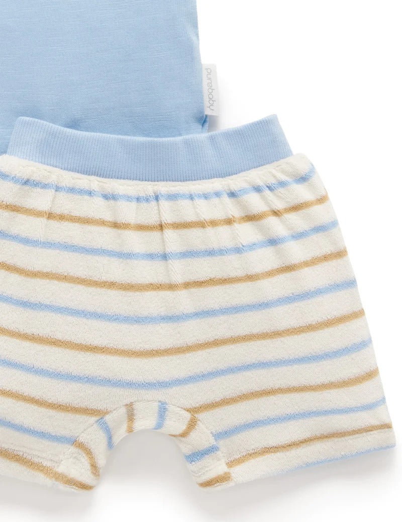 Towelling Short And Tee Set