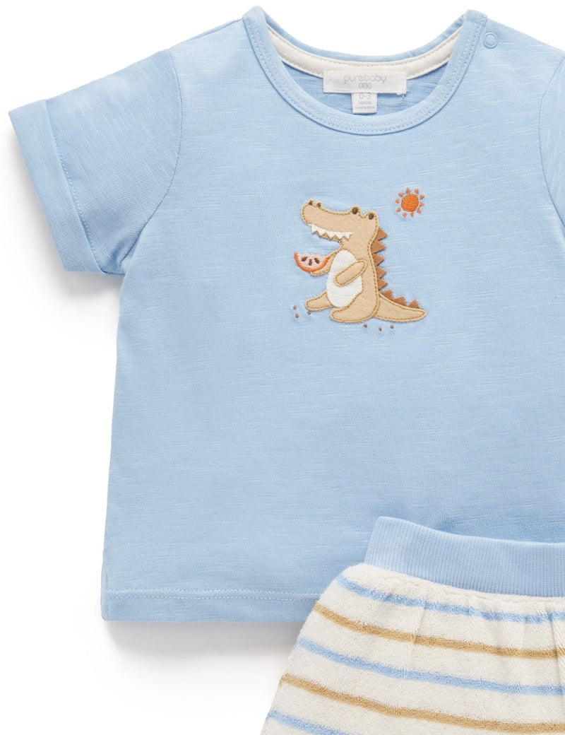 Towelling Short And Tee Set