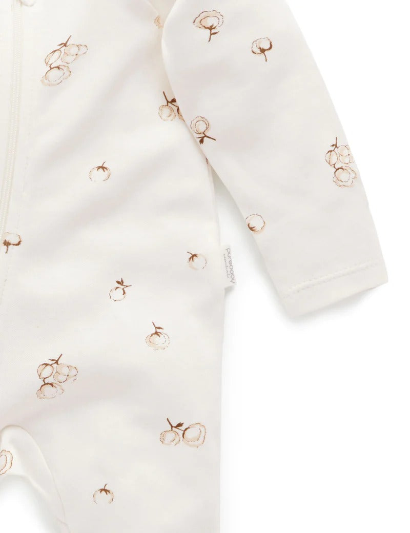 Zip Growsuit (Vanilla Cottonbud)
