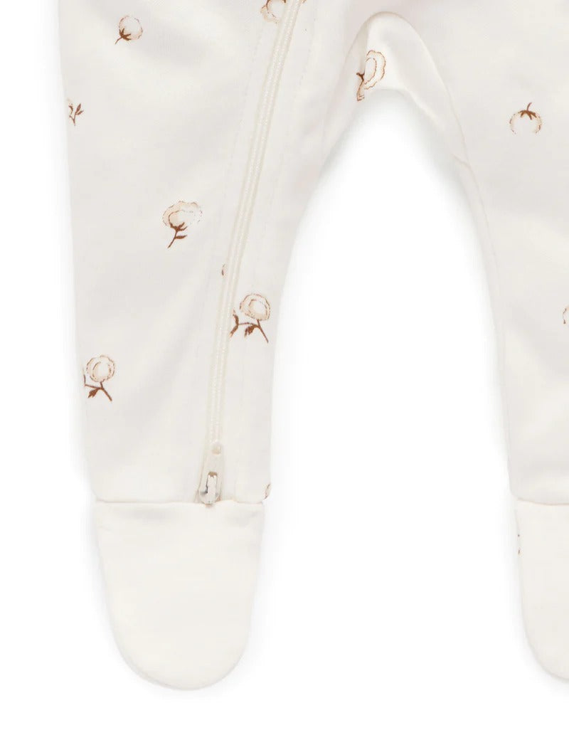 Zip Growsuit (Vanilla Cottonbud)